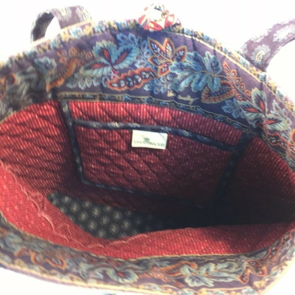 VINTAGE Navy Vera Bradley Tote & Cosmetic Bag - Picture 7 of 8